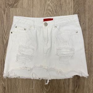 ◾️White Jean Skirt◾️